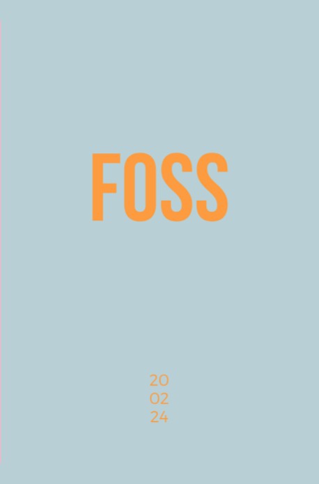 Fluoriserend geboortekaartje met neon oranje naam voor Foss