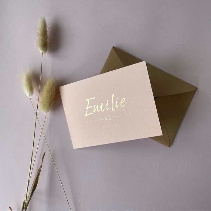 Lief geboortekaartje met maan en sterren meisje