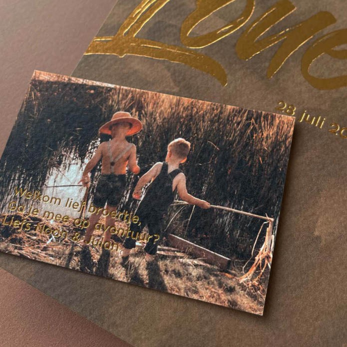 Passend foto kaartje 8,5x5,5cm