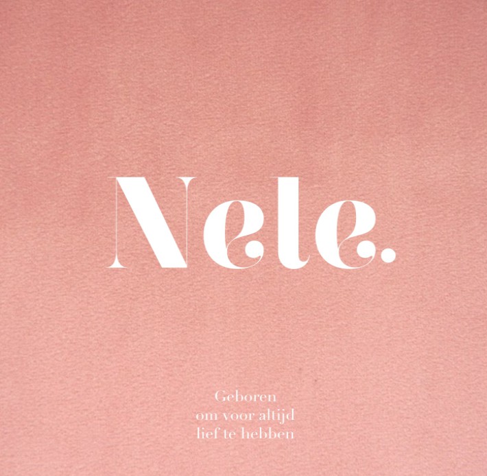 Geboortekaartje meisje waterverf look