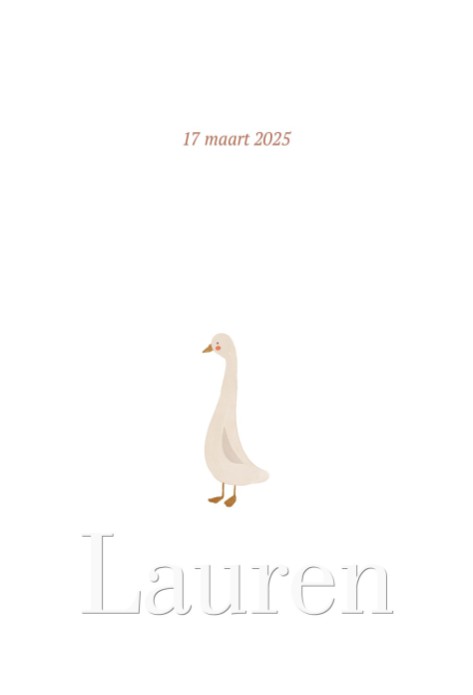 Geboortekaartje met verfijnde reliëfdruktechniek