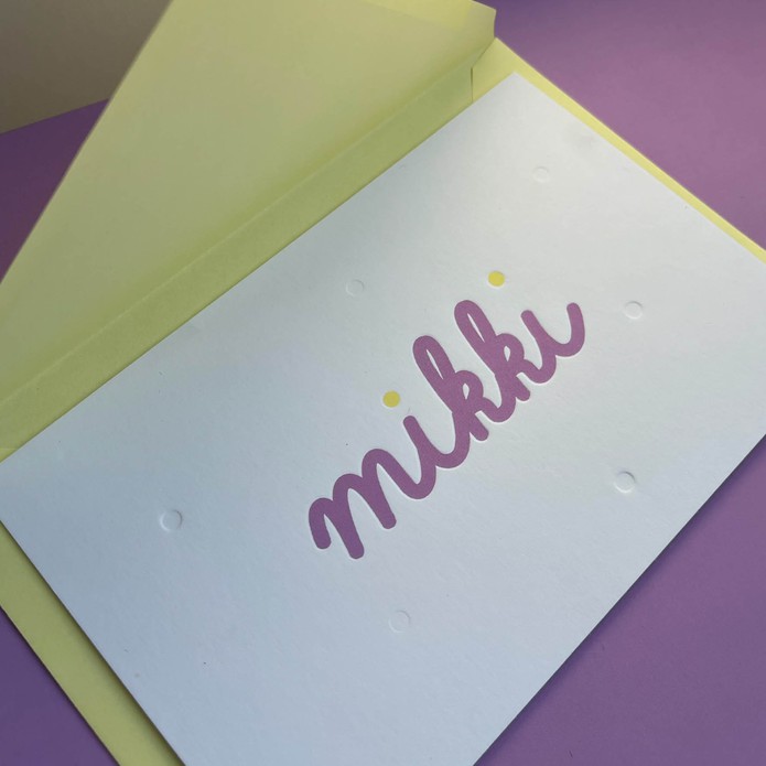 Geboortekaartje Mikki – zomers en vrolijk in pastelkleuren