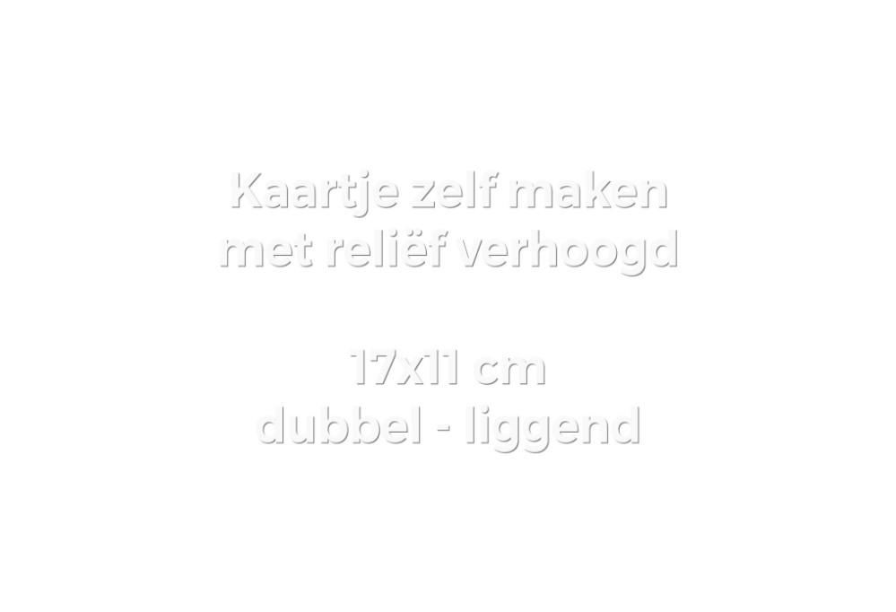 Kaartje zelf maken 17x11 - Dubbel liggend met reliëf verhoogd