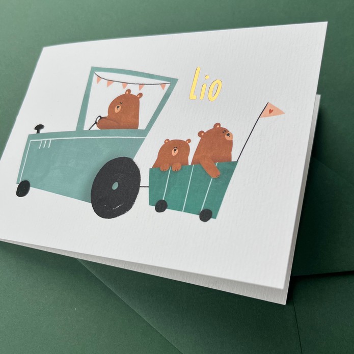 Speels geboortekaartje jongen