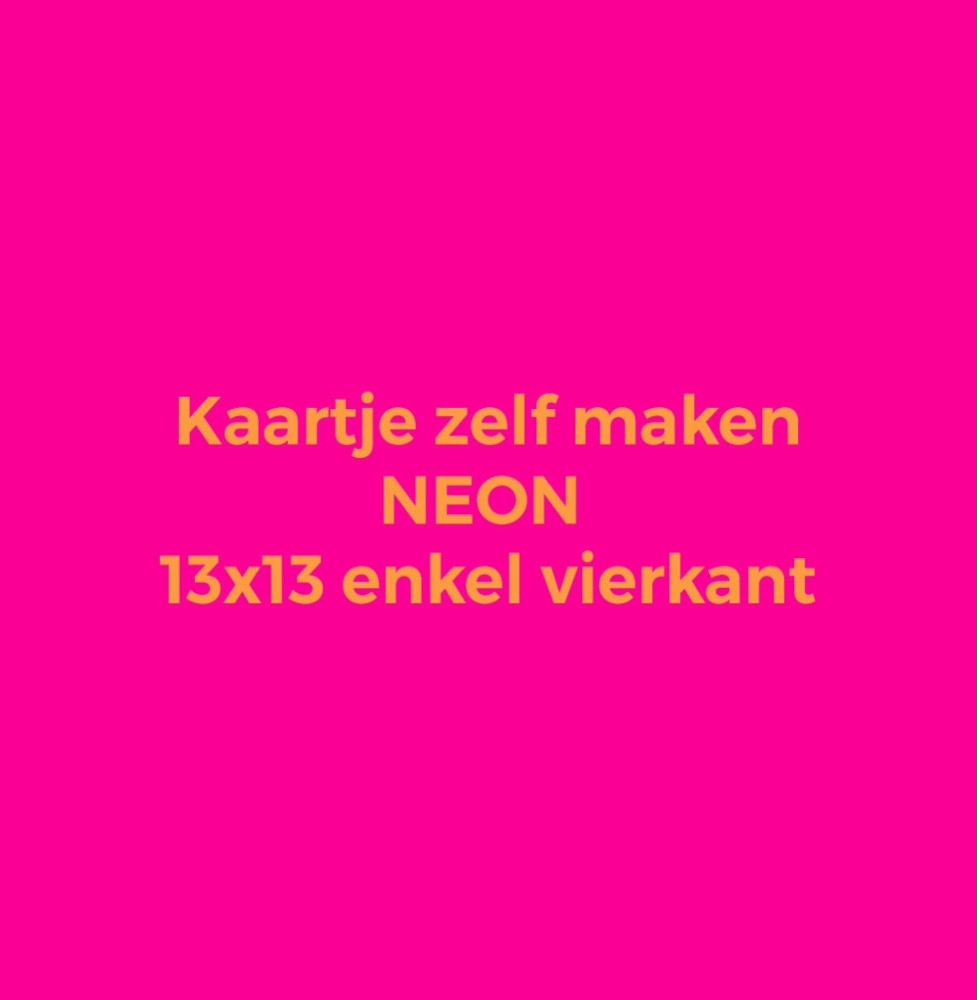 Kaartje zelf maken 13x13 - Enkel vierkant