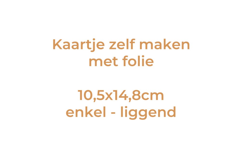 Kaartje zelf maken 14,8x10,5 - Enkel liggend met folie