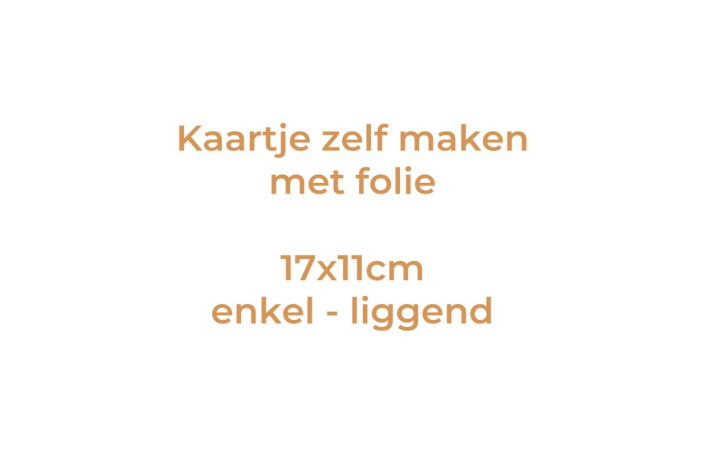 Kaartje zelf maken 17x11 - Enkel liggend met folie