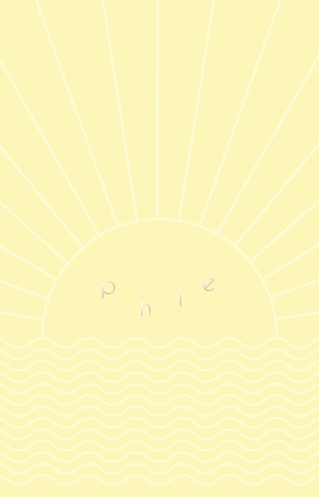 Minimalistisch zomers geboortekaartje met zon en zee van reliëfdruk.