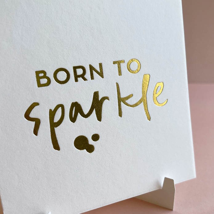 Papierstaal 'Katoenpapier' 600gr + Letterpress + Foliedruk