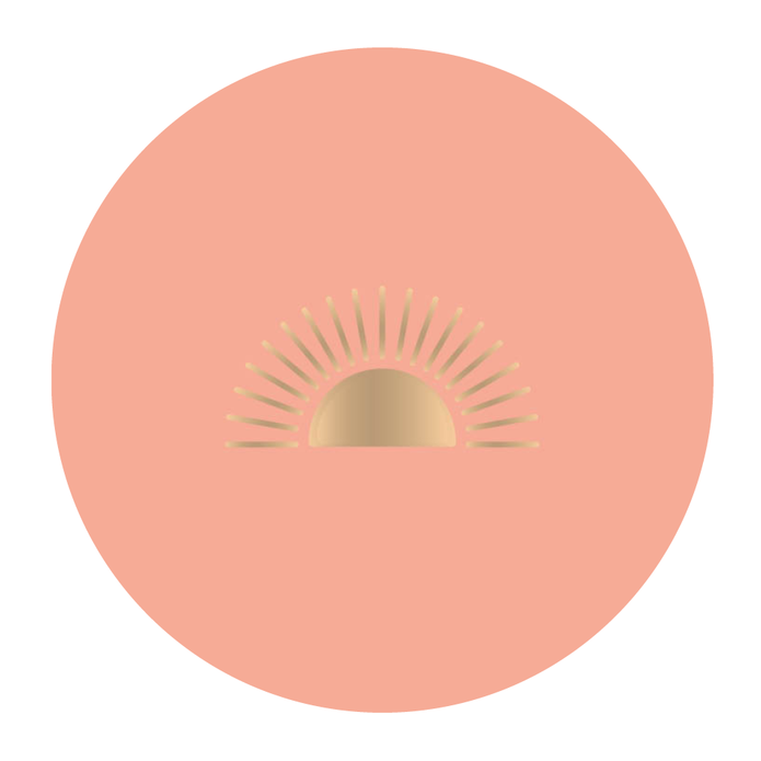 Sluitsticker koraal, gouden zon