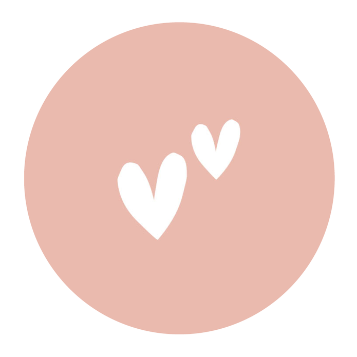 Sluitsticker oudroze, witte hartjes
