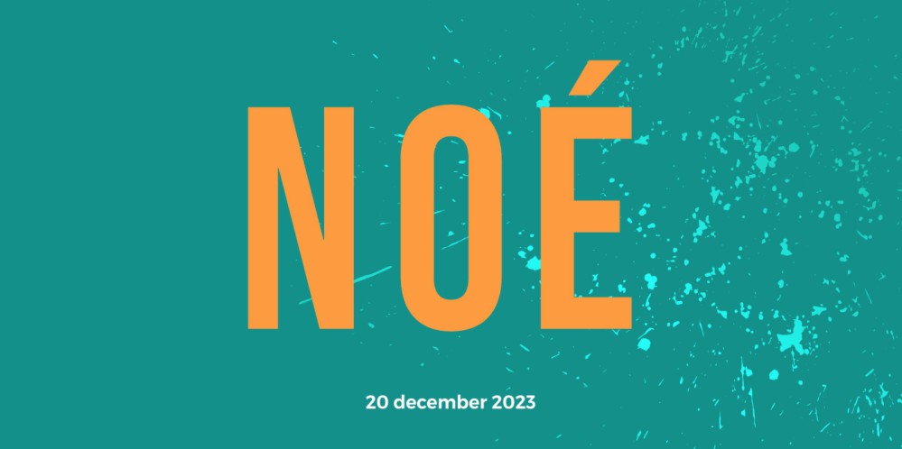 Stoer fluoriserend geboortekaartje met spetters