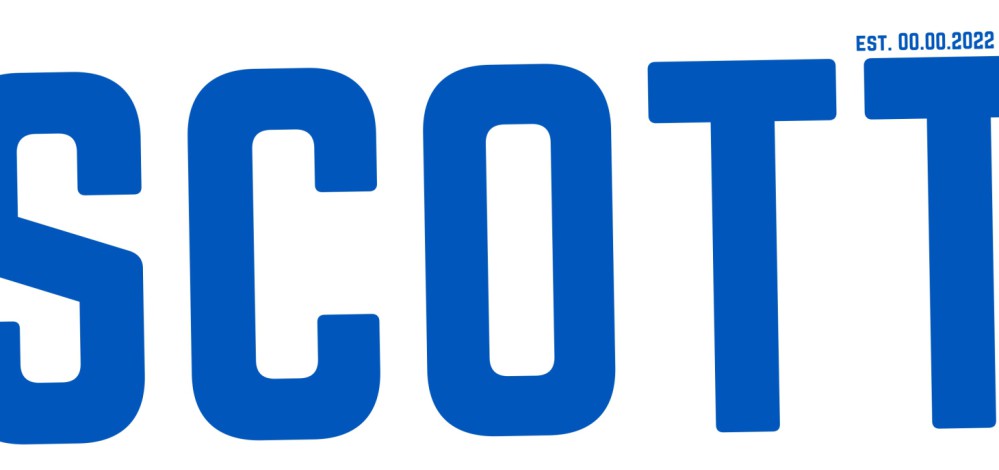 Stoer geboortekaartje met grote strakke letters