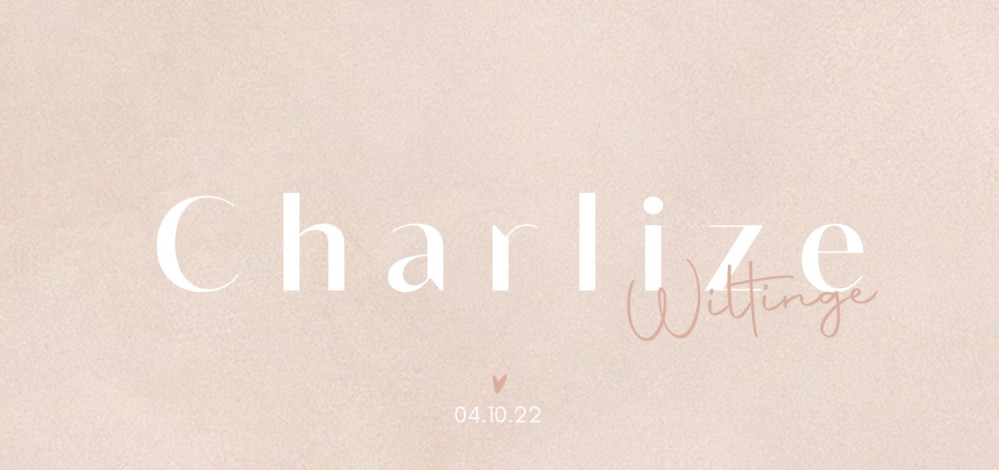 Minimalistisch geboortekaartje dochter met achtergrond