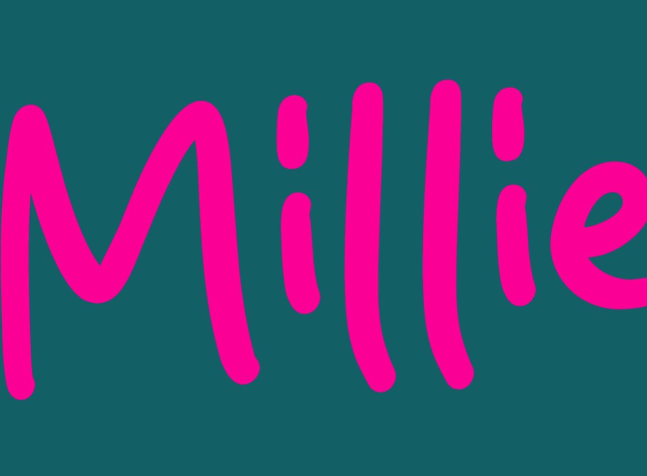 trendy en speels geboortekaartje voor Millie met neon inkt – Exclusief bij Festikaart.nl!