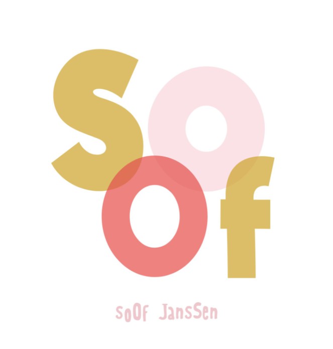 Typografisch geboortekaartje speels