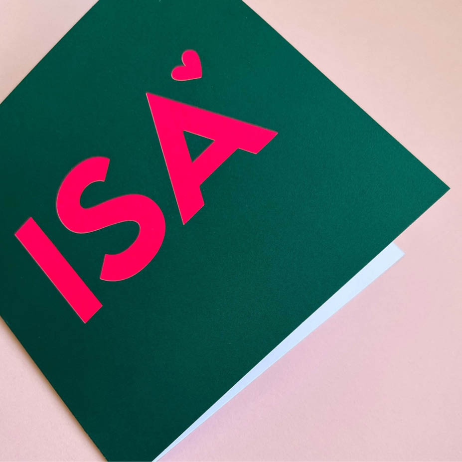 Basic glad papier + neon roze folie | Origineel kaartje zelf maken