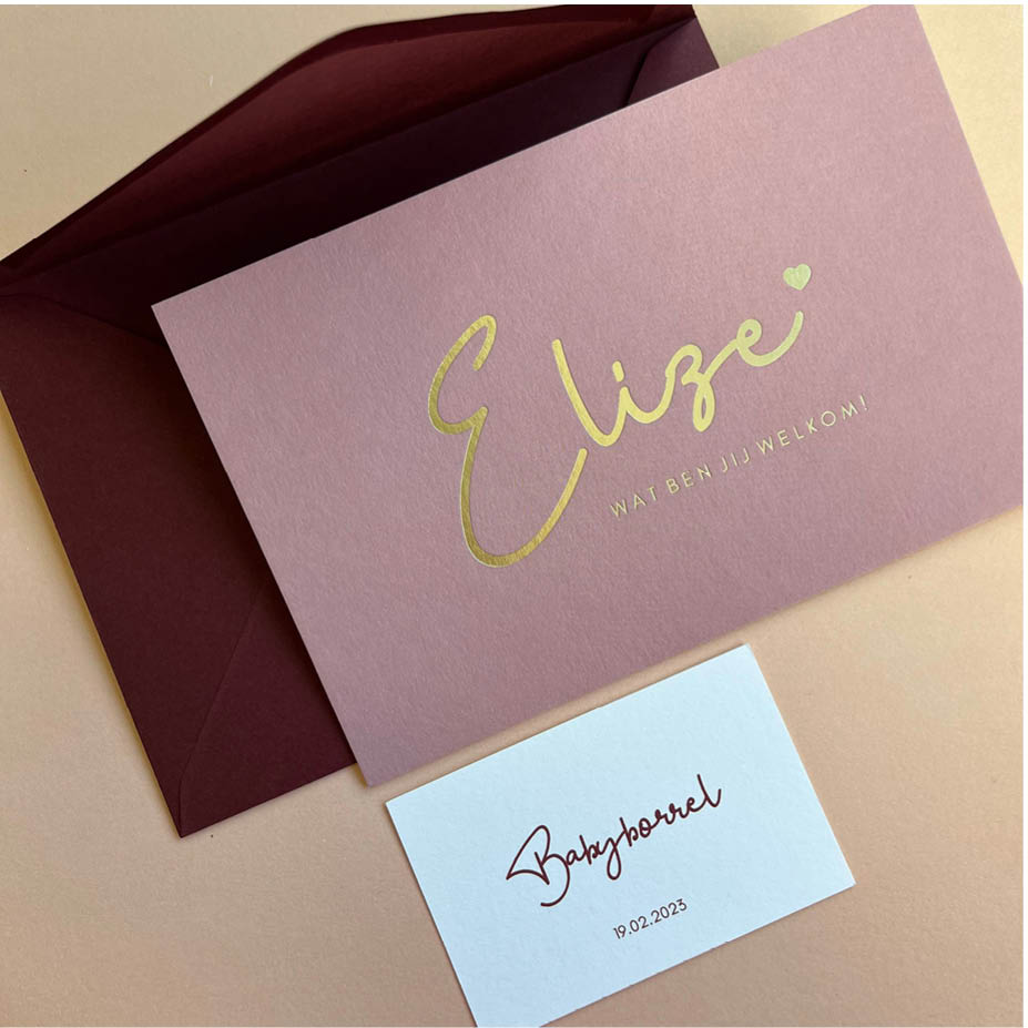 Multiloft 750gr + matte goudfolie | Origineel kaartje Nora