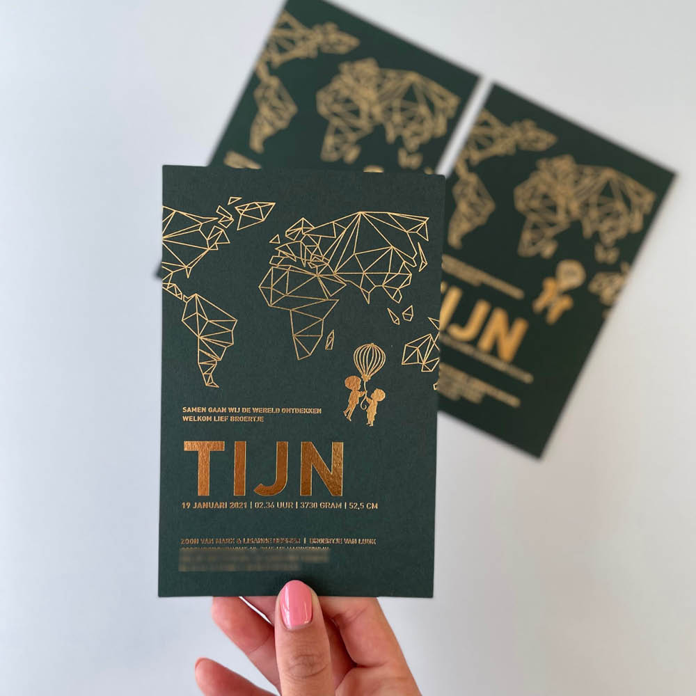 Luxe geboortekaarten